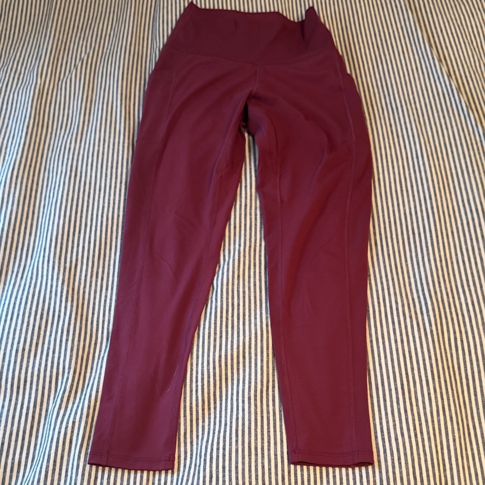 Women's Burgundy Leggings